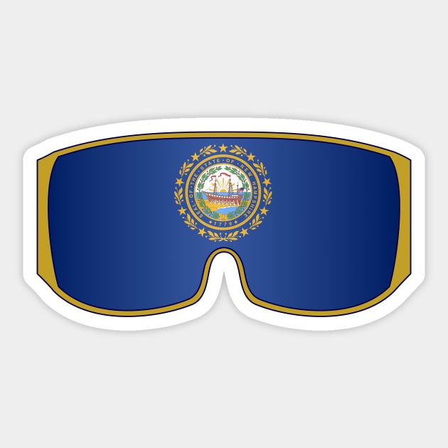 New Hampshire Ski Goggles Sticker by ChasingGnarnia
